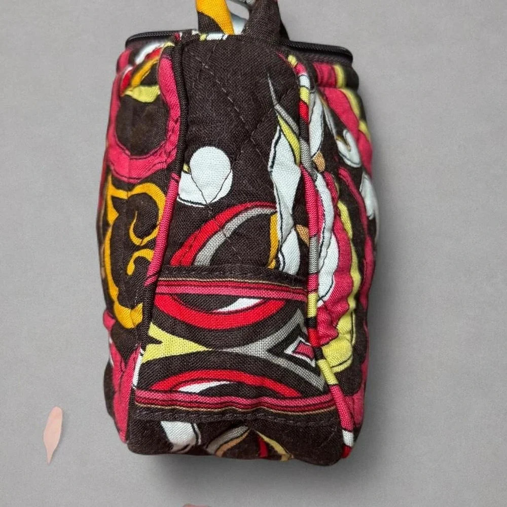 Vera Bradley Puccini Quilted Shoulder Bag Retired Brown Pink Yellow Y2K Purse